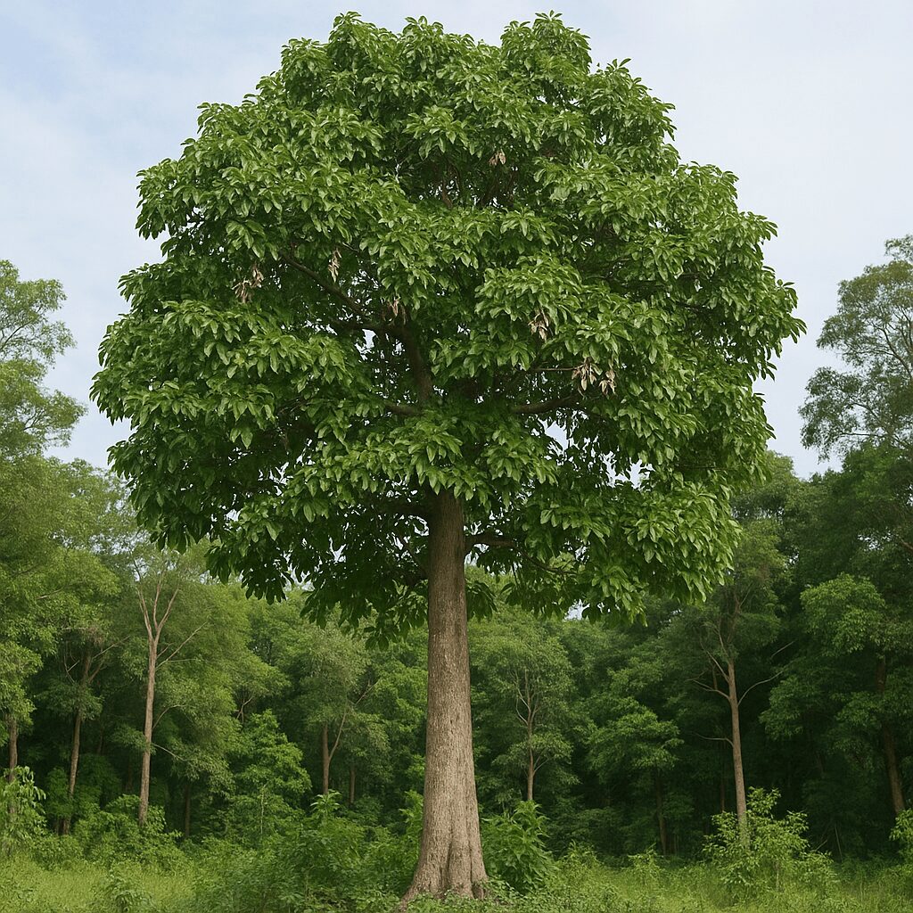 Gorjan (Dipterocarpus turbinatus) tree plantation